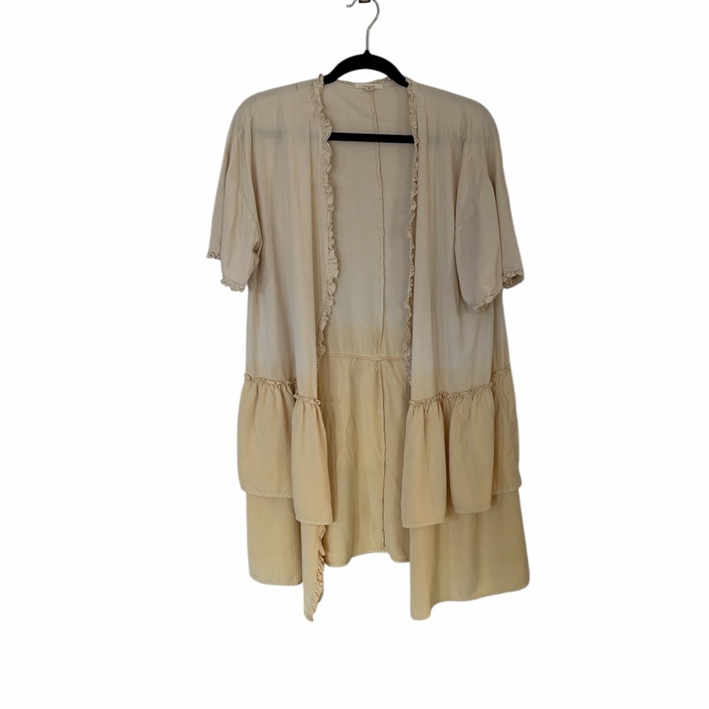 cream hand dyed duster